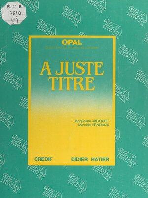 cover image of À juste titre